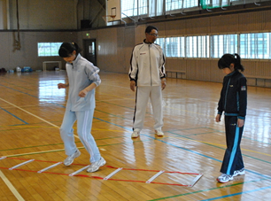 室内練習の様子